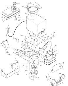 Part Location Diagram of 31A507-0123-B1 Murray Engine, Briggs and Stratton